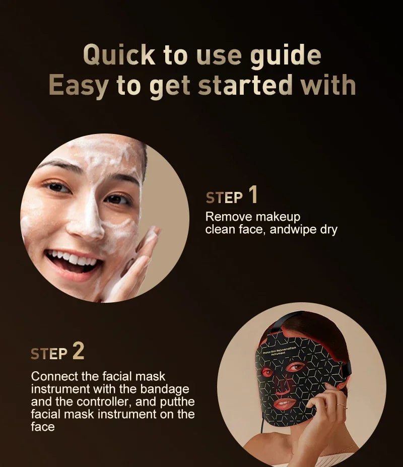 Led Mask Photon Therapy Mask Red Light Therapy 4 Color Led Therapy Anti Aging Advanced Photon Flexible Soft Mask for Skin Care