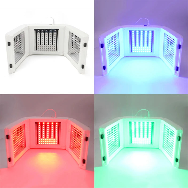 Home beauty salon 7-color LED light therapy facial mask PDT spectrometer skin moisturizing red blue bright