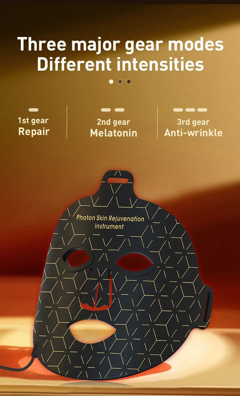 Led Mask Photon Therapy Mask Red Light Therapy 4 Color Led Therapy Anti Aging Advanced Photon Flexible Soft Mask for Skin Care