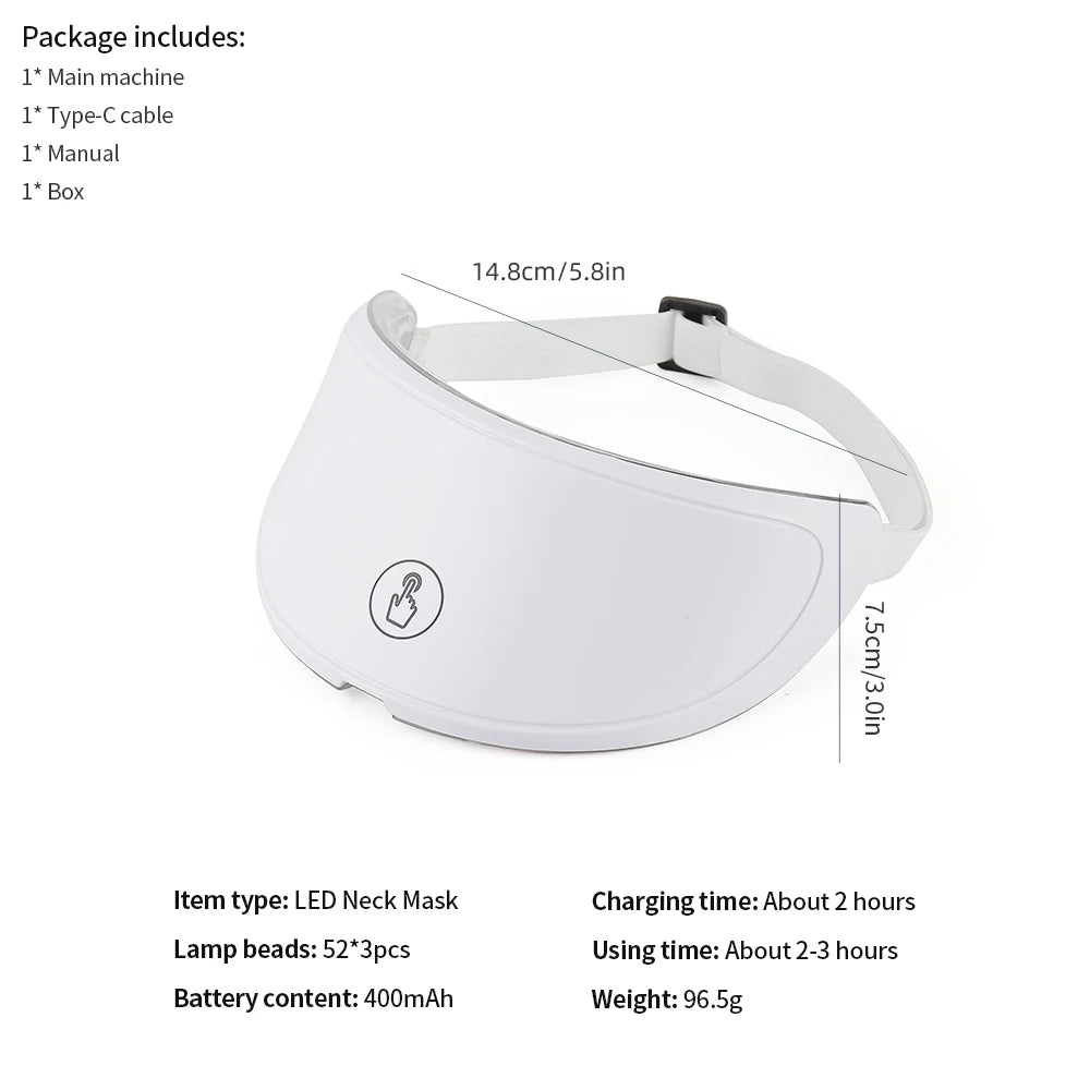 Masque LED 7 Lumières – Soin Visage et Cou Anti-Âge