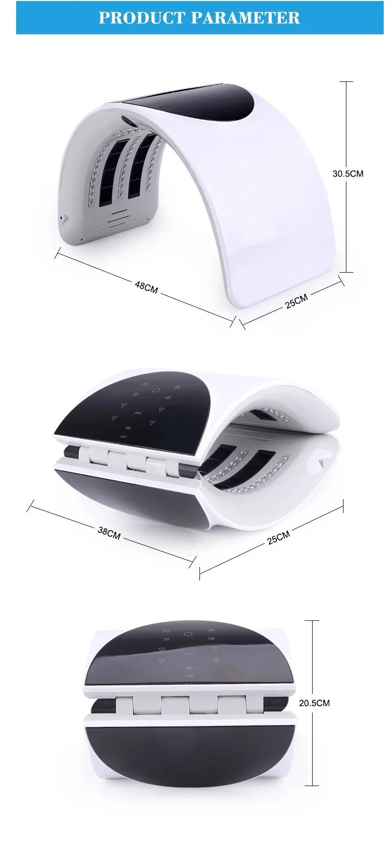 Masque LED Pliable 7 Couleurs -  ÉDITION LIMITÉE