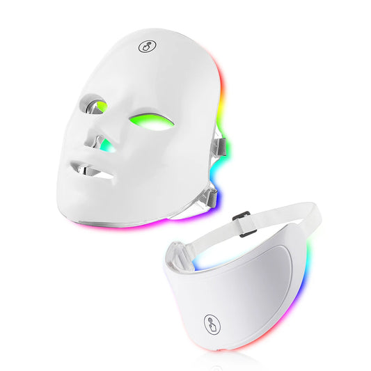 Masque LED 7 Lumières – Soin Visage et Cou Anti-Âge