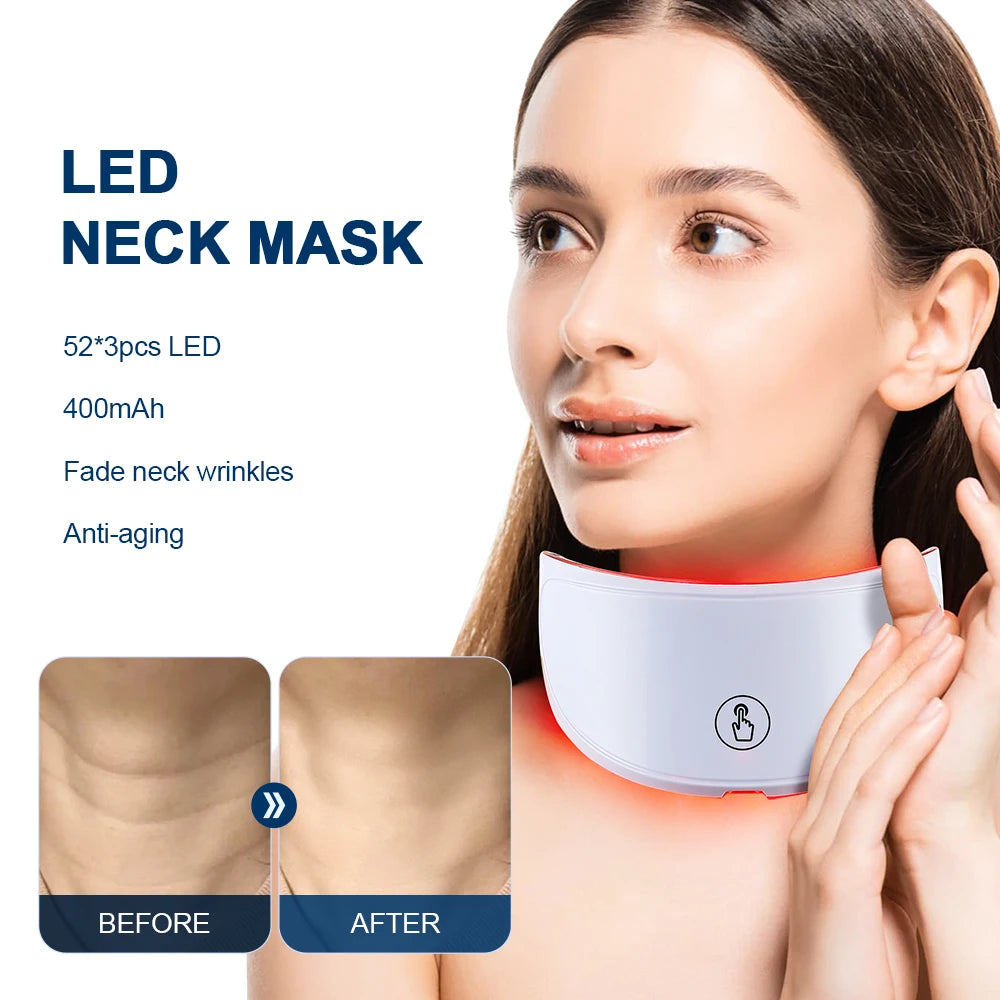 Masque LED 7 Lumières – Soin Visage et Cou Anti-Âge